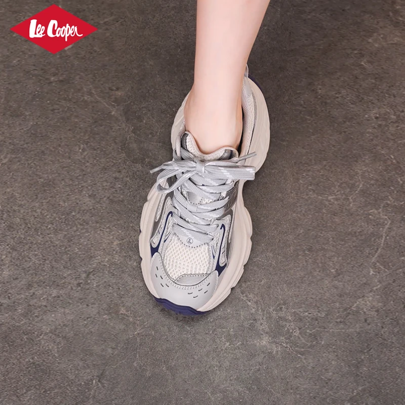 Lee Cooper厚底增高老爹鞋女25季新款欧若风轮胎鞋户外运动女鞋