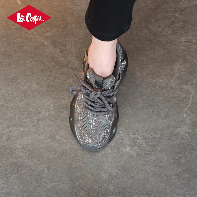 【满天星】Lee Cooper新款钻石老爹鞋厚底增高运动休闲鞋潮流女鞋