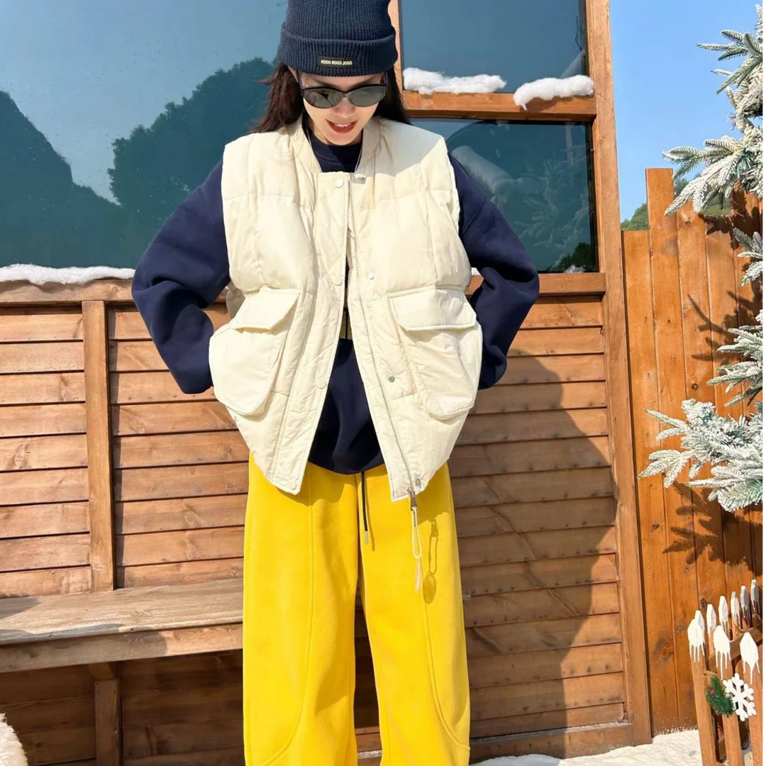 秋冬百搭外套百搭外穿保暖休闲宽松大版情侣款羽绒马甲