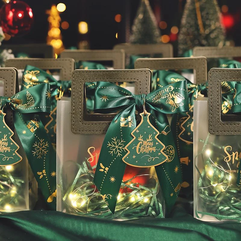 范哲萨耶诞节平安夜苹果礼盒糖果袋平安果透明手提袋礼品袋小礼物