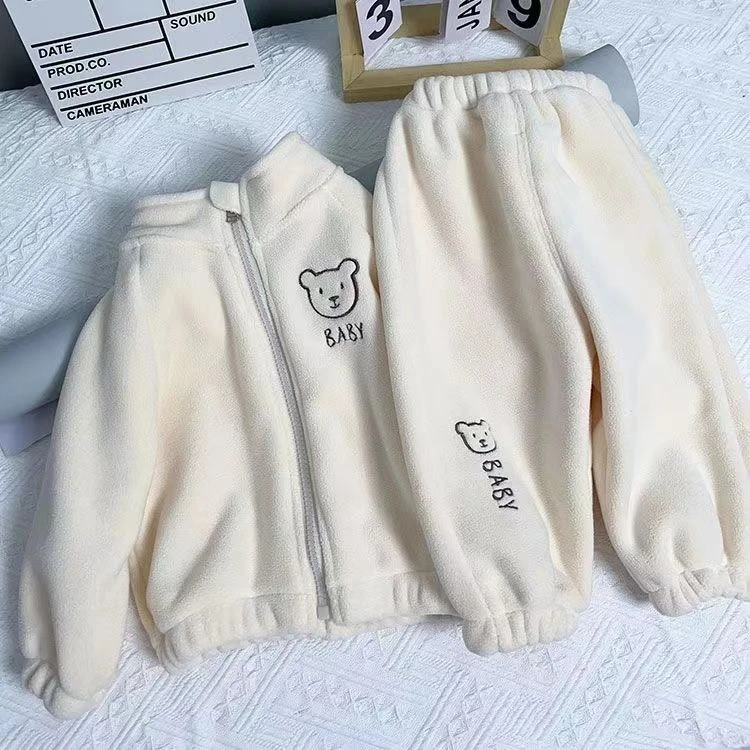 【小扬哥推荐】儿童秋冬季摇粒绒套装男女童2023新款婴儿宝宝长袖