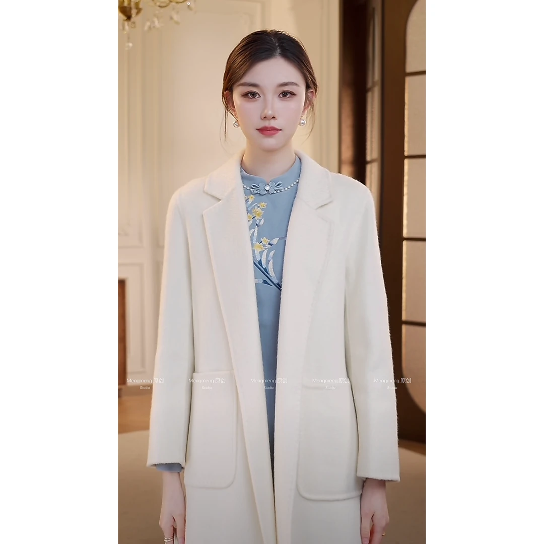 【GERTCOREL/格特瑞尔】柏林往事 法式手工缝制羊毛大衣GC244D1011