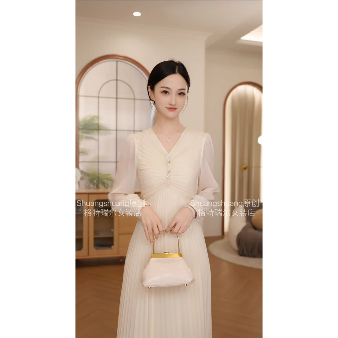 【GERT COREL/格特瑞尔】风华流沙 气质显瘦法式连衣裙 XJ243L1065