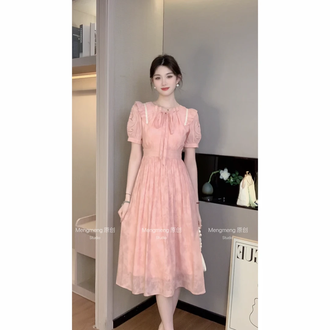 【梦梦&GERTCOREL】盛夏约会 新中式国风气质长款连衣裙XJ232A1428