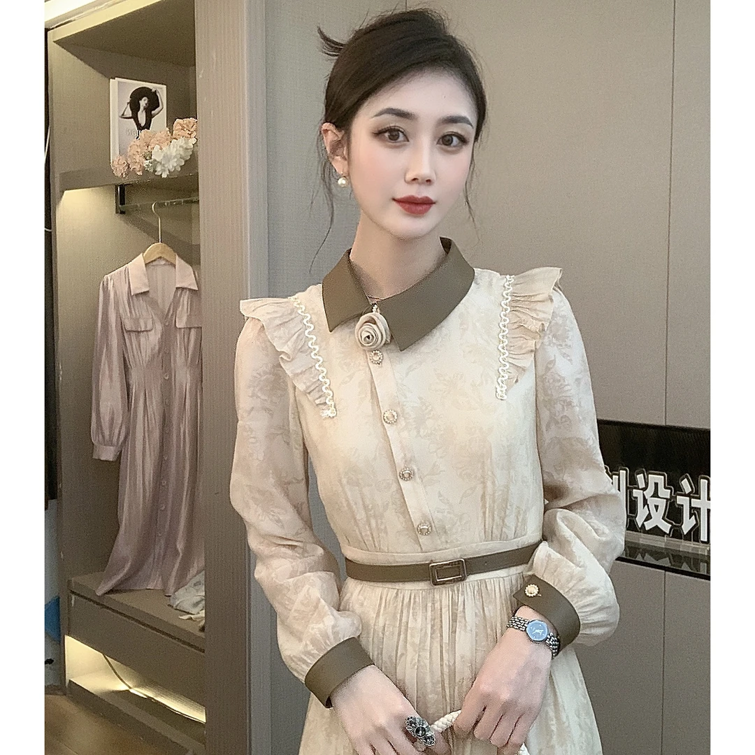 【GERT COREL/格特瑞尔】落花为信2.0 立体花连衣裙CC243L1054