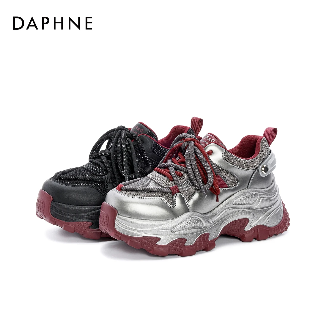 【冬日暖阳】达芙妮2025年春季上新时尚百搭日常出行百配厚底老爹鞋