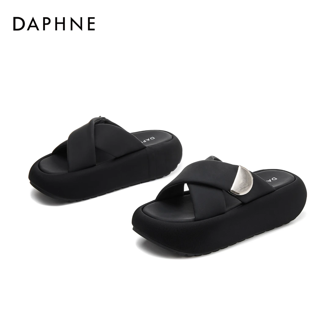 达芙妮凉拖鞋女款2024新款爆款夏季官方正品女鞋外穿百搭一字拖