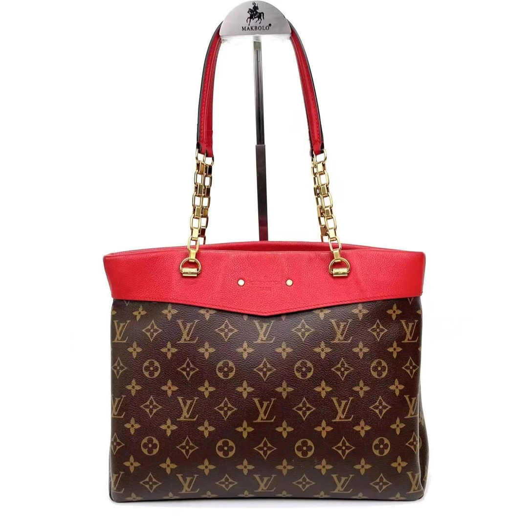 99新 LouisVuitton/路易威登 哆啦/98新/LV拼红托特/18643935