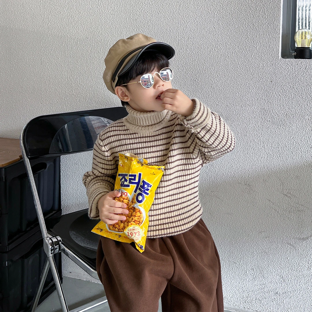 派町春秋款儿童韩版时尚保暖针织高领毛衣WP0052-WPP