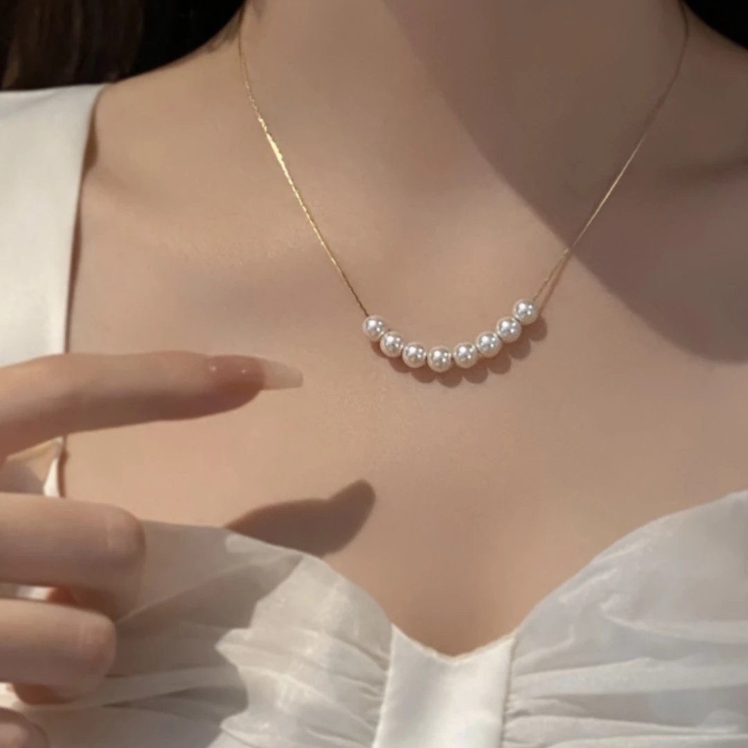 8698（最后半个月清沧）法式简约时尚珠珠项链