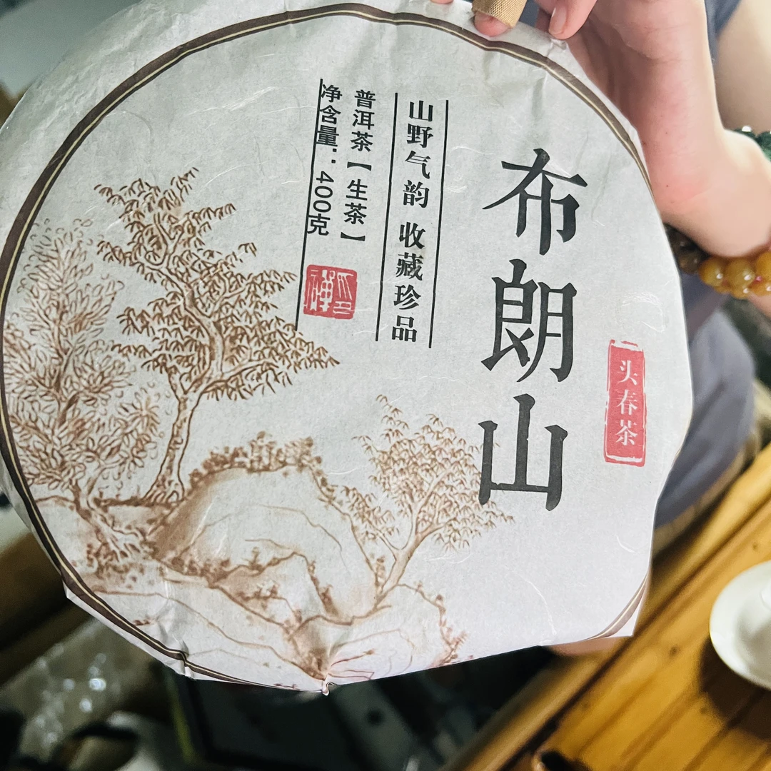 【 茶山小原】 2014年布朗山古树头春 普洱茶生茶饼400g