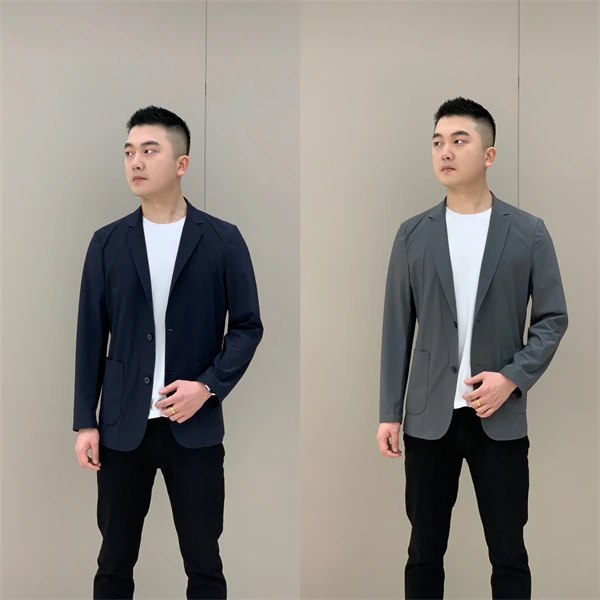 T&X/梯形男士秋季新款无里便西轻薄透气顺滑轻奢休闲防晒服外套