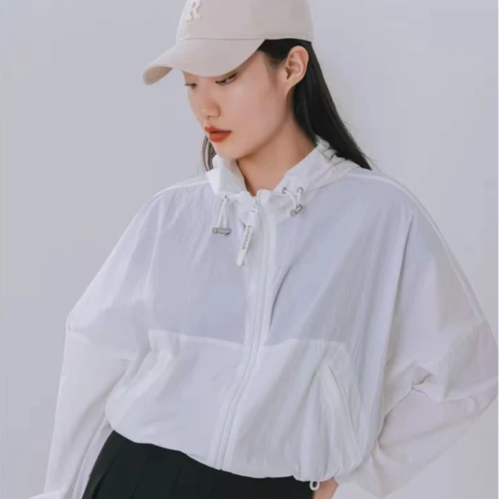 GIRDEAR/哥弟哥弟夏季时尚简约轻薄百搭连帽长袖外套女 1400683