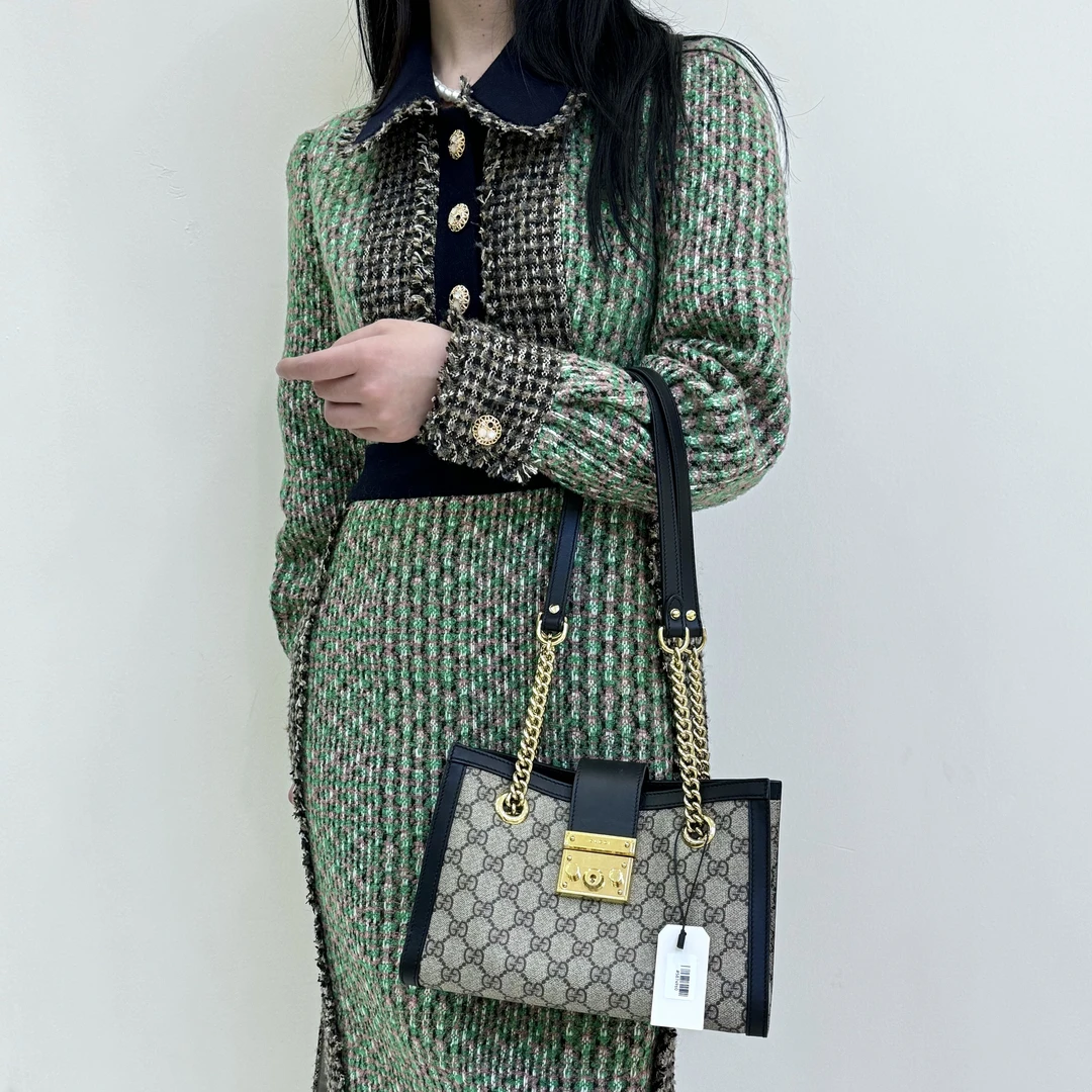 95新 GUCCI/古驰 padlock 老花托特 小号/公价 17000