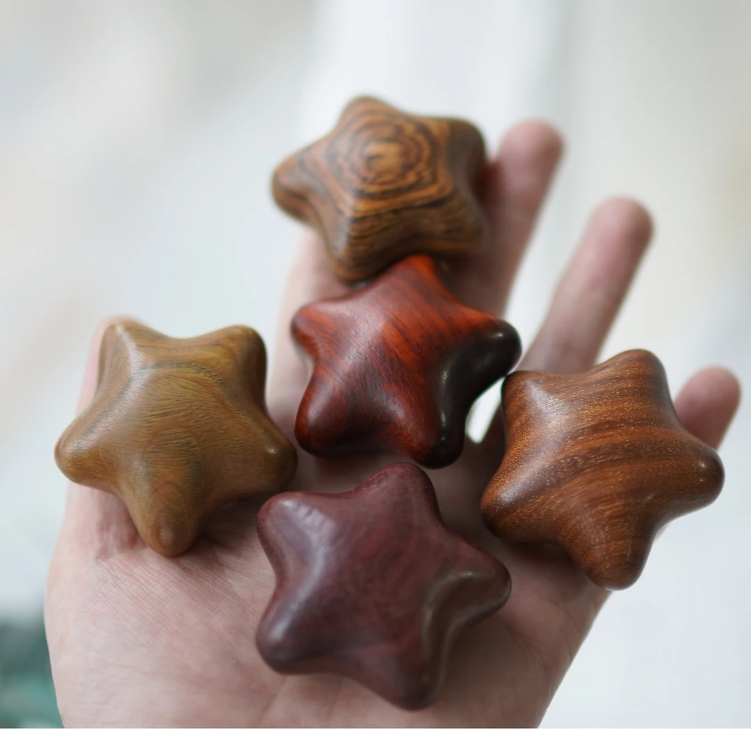 木头摆件工艺品木质小摆件木雕檀木小星星