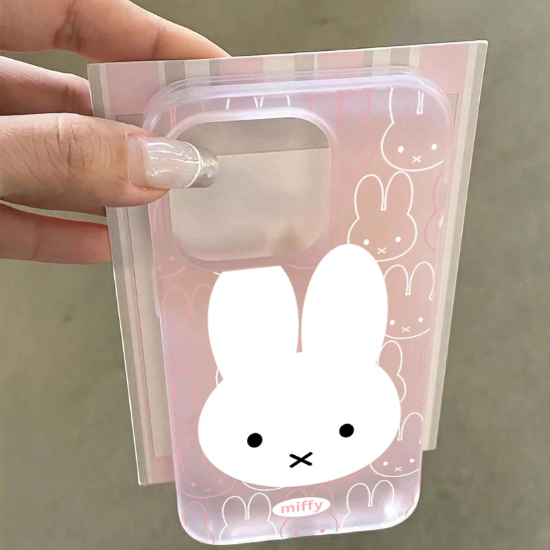 米菲兔兔适用于iphone16/15苹果手机壳SE2软胶14promax13磨砂1211