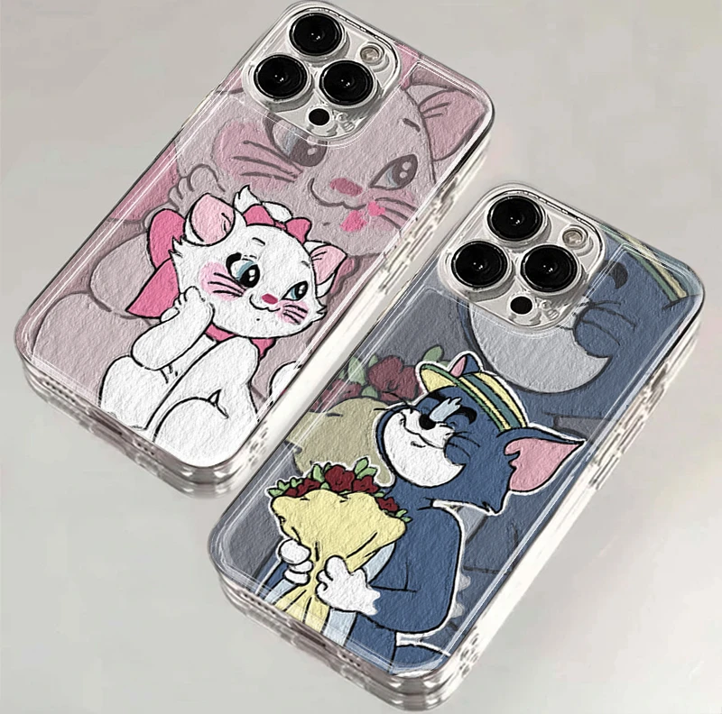 汤姆玛丽猫情侣适用iPhone13苹果15手机壳14/12/13软透明8p个性11