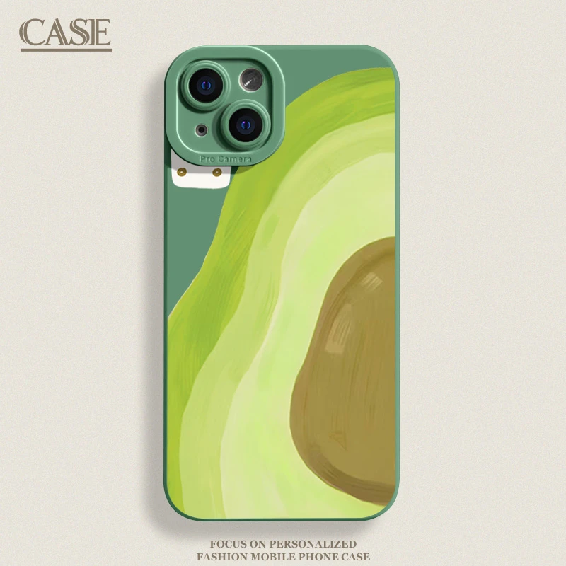 超大牛油果iPhone15ProMax手机壳14苹果13硅胶12全包78p软11xs/xr