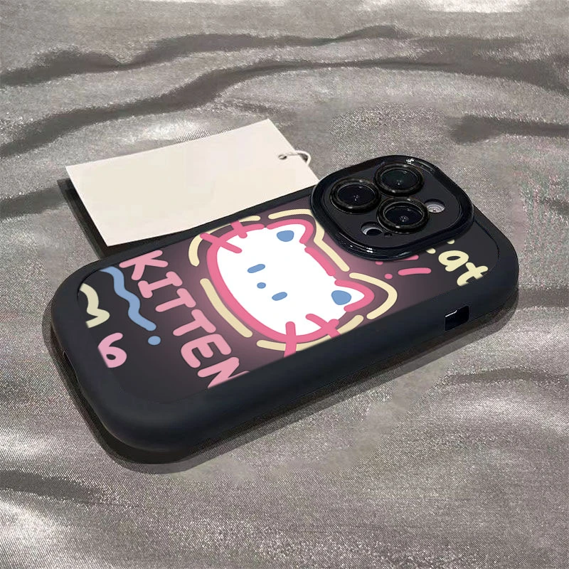 涂鸦猫咪适用于iphone16苹果15promax全包手机壳14泡芙13p/12/11