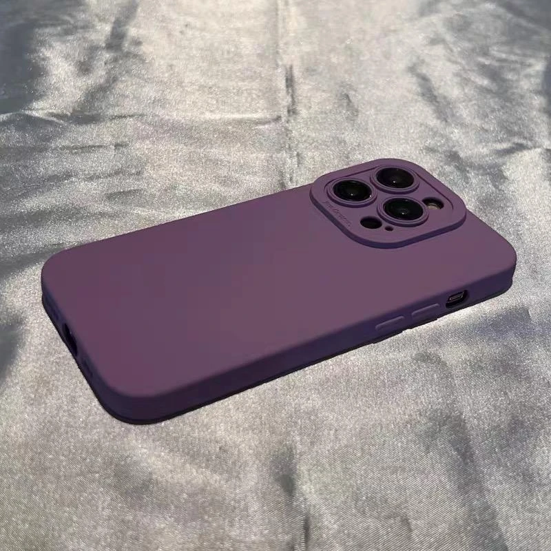 ins暗紫色iPhone14/13promax手机壳12/11/14pro高级感X/XS/XR硅胶