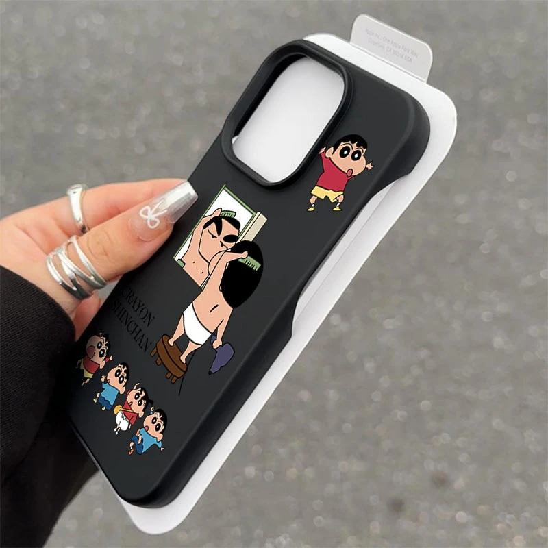 梳头小新半包款软壳适用苹果16/15promax手机壳iphone14/12/11/13