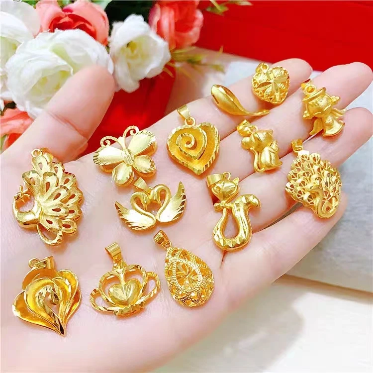 Chow Tai Seng/周大生黄金多款2-5克吊坠精致时尚百搭宝藏饰品