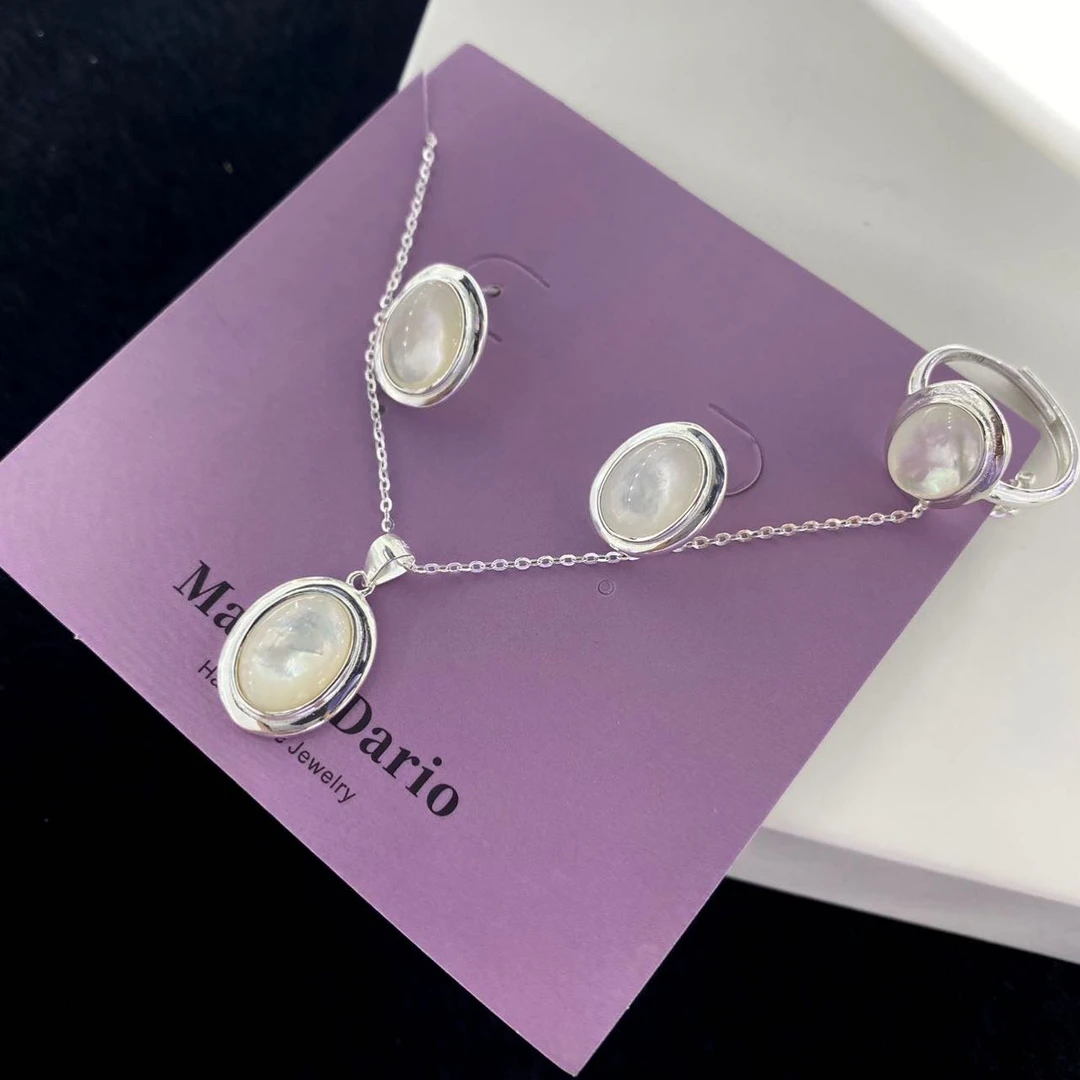 链子925银 拜合体亚尔纯银女士三件套