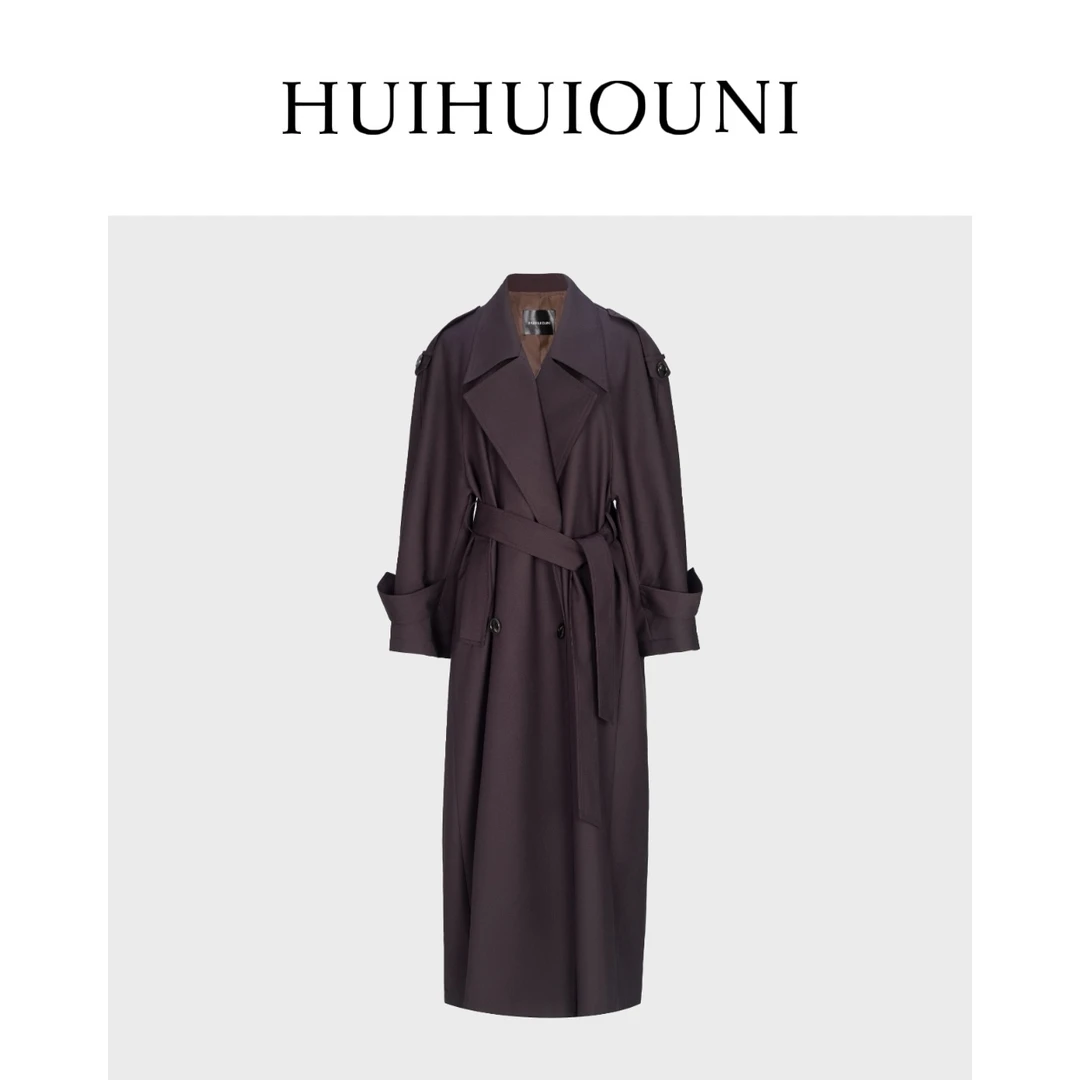 慧慧欧尼  营造秋季氛围感  Designer新款高级宽松简约风风衣