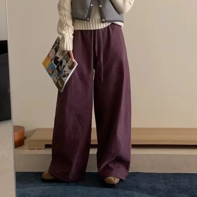 Pada.嘻&Egg【抓毛气球裤】韩系慵懒百搭休闲裤1654 Hi Fortune