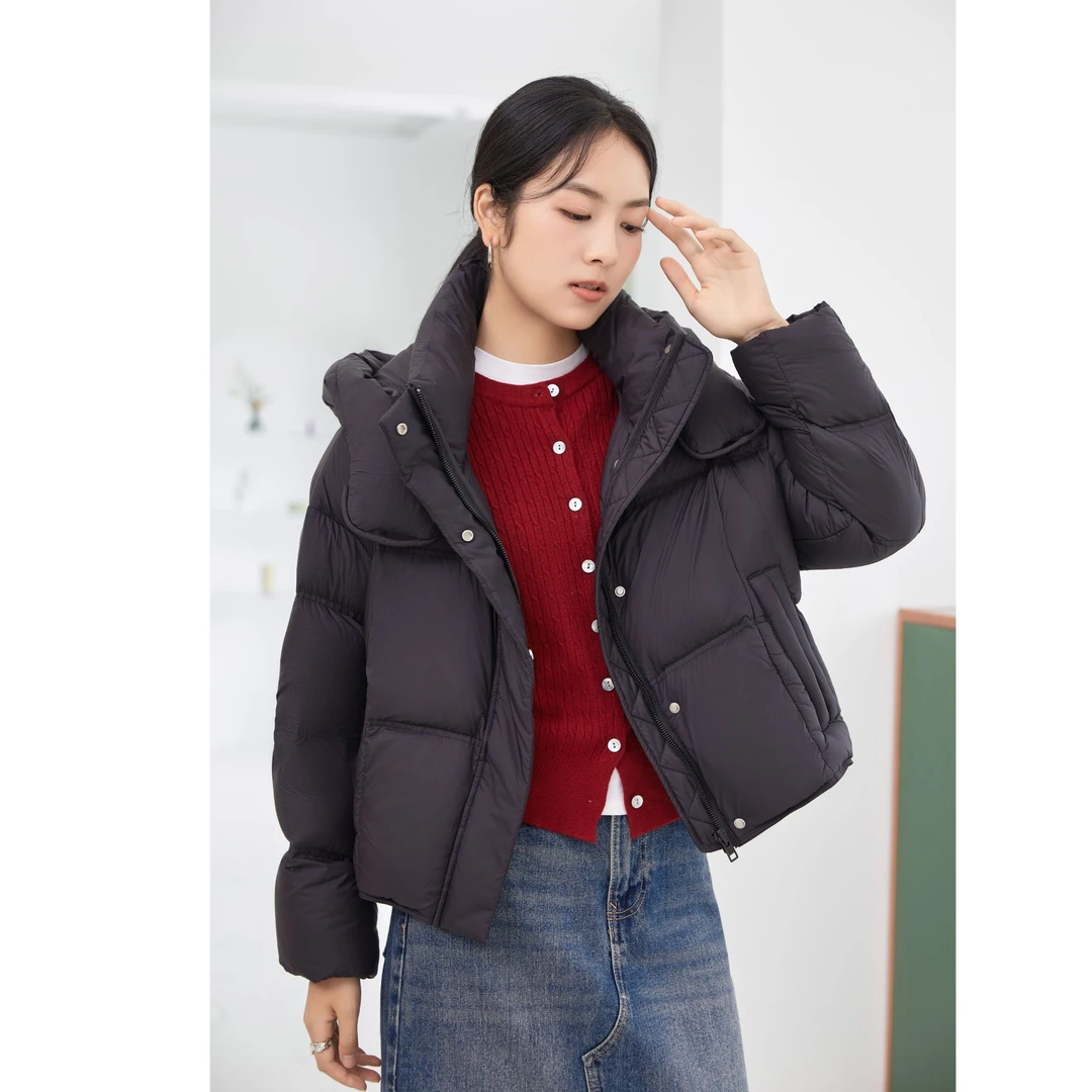 Pada.嘻&LY【小太阳】韩系轻薄极简 加厚短款羽绒服 566 Hi Fortune