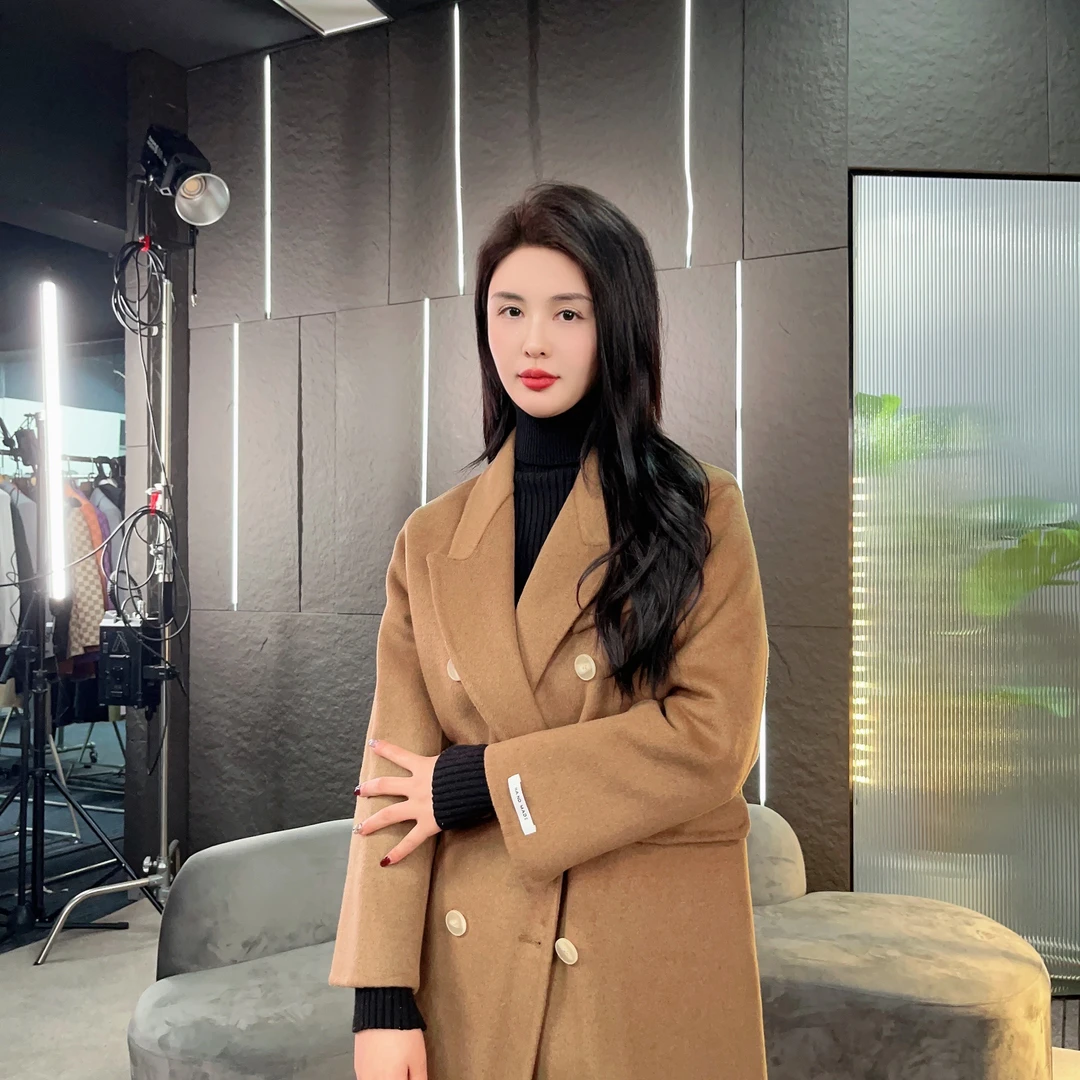 【丽爷】D002驼色羊毛大衣