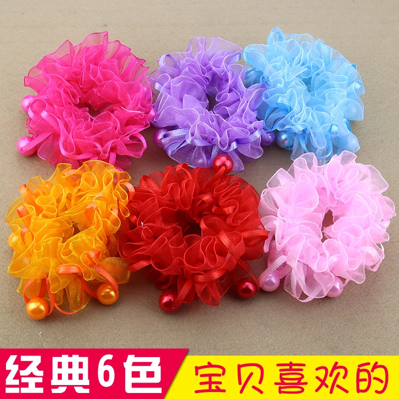 可爱宝宝扎头发圈儿童头花丸子头绳幼儿园小女孩舞台表演出手腕花