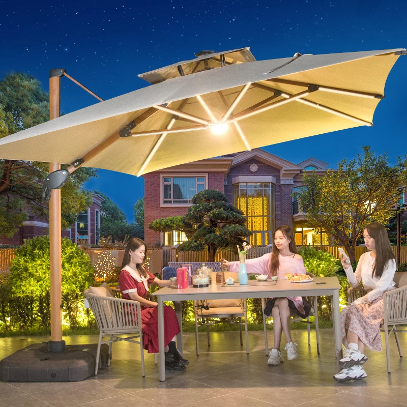 【藤朝品牌】庭院户外遮阳伞花园别墅露台室外罗马伞进口赛百纶伞布