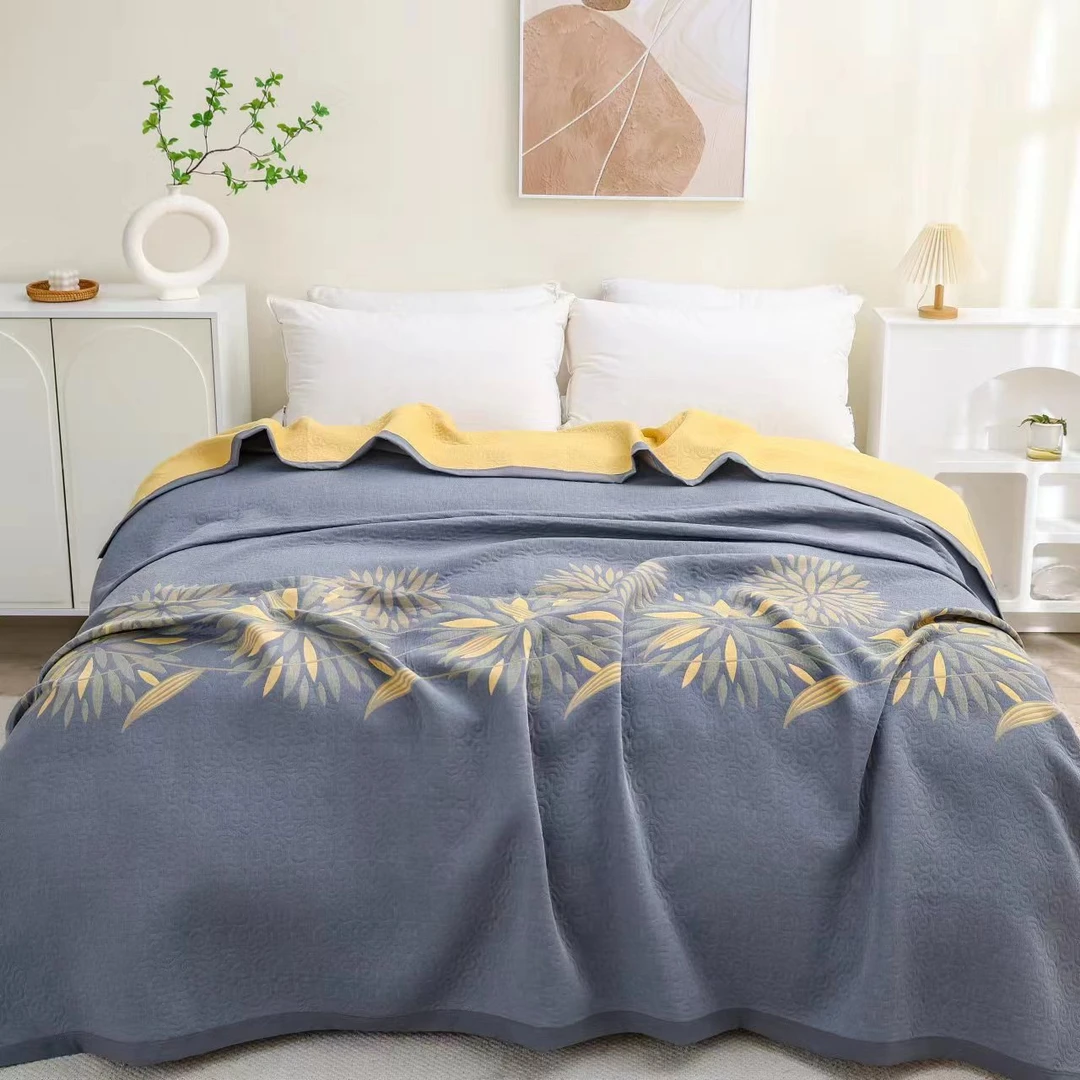 初阳  轻奢莱赛尔天丝柔软轻奢加厚双面床盖2.4*2.5