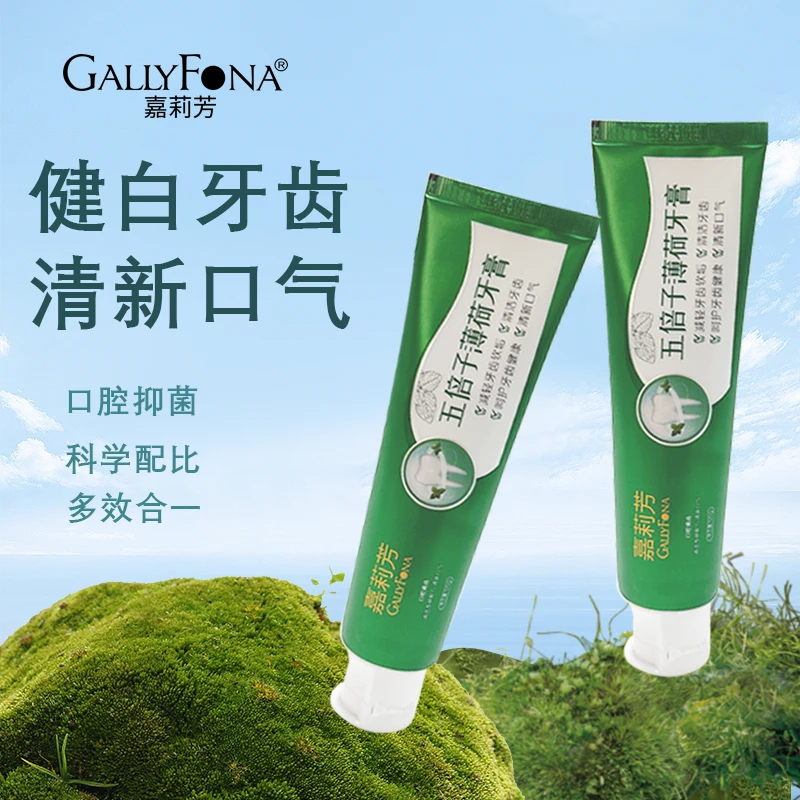 嘉莉芳五倍子建白牙齿薄荷牙膏120g/支修护护龈多效合一草本