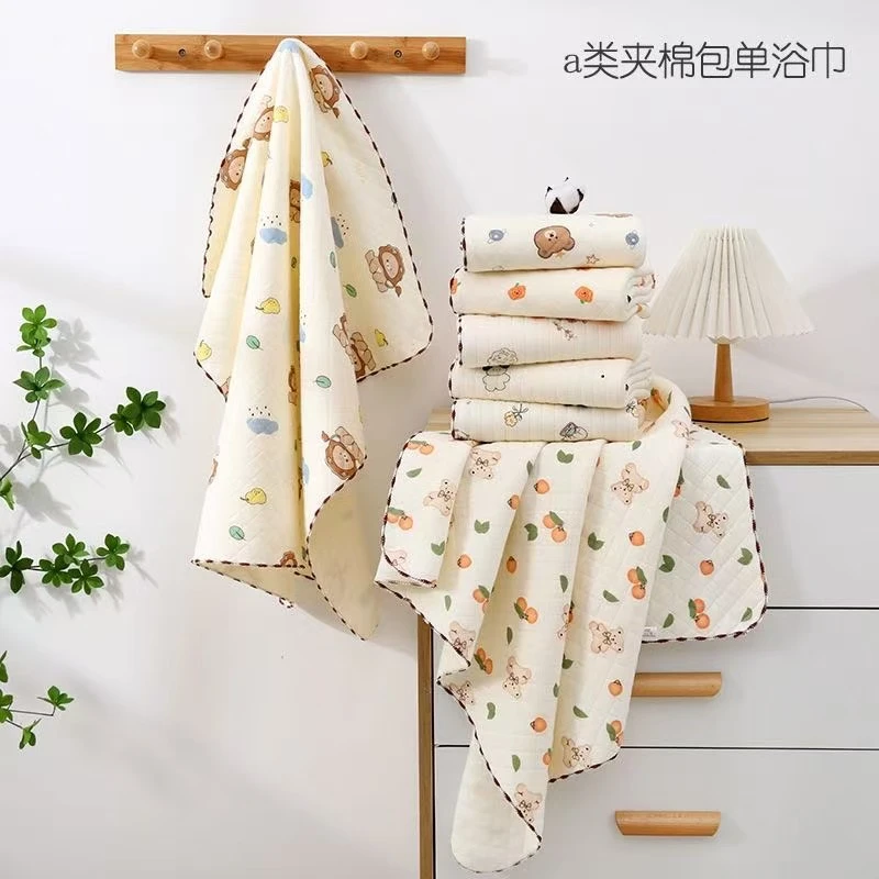 婴儿新生儿A类纯棉新生儿保暖包单秋冬款浴巾盖被柔软透气亲肤