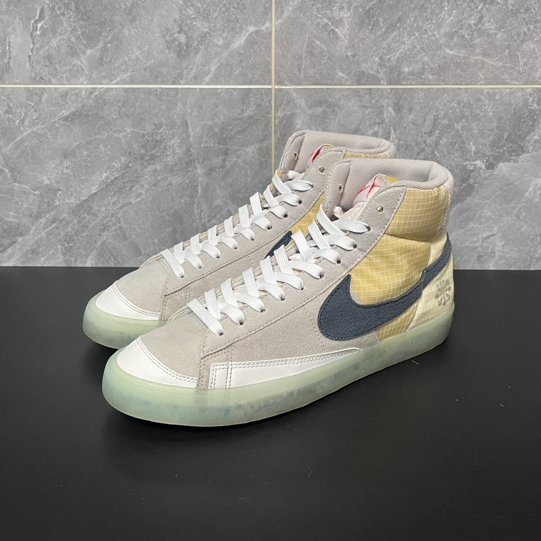 90新 NIKE/耐克 42码 nike 开拓者 米黄蓝 无盒 橙色还行 球鞋