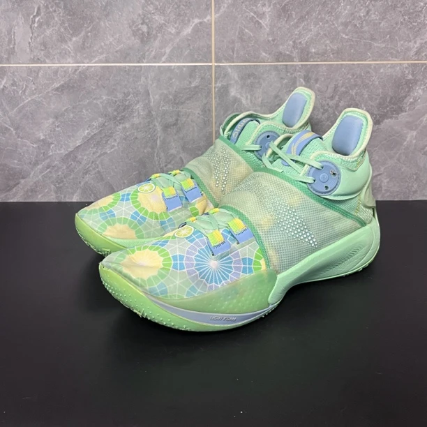 90新 LI-NING/李宁 43码 音速9 绿色 无盒 橙色还行 球鞋