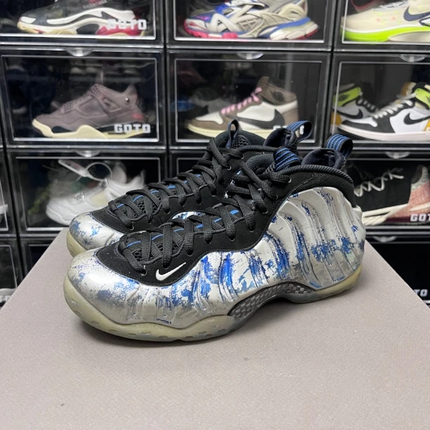 90新 NIKE/耐克 42码喷泡镜面蓝原盒9新球鞋