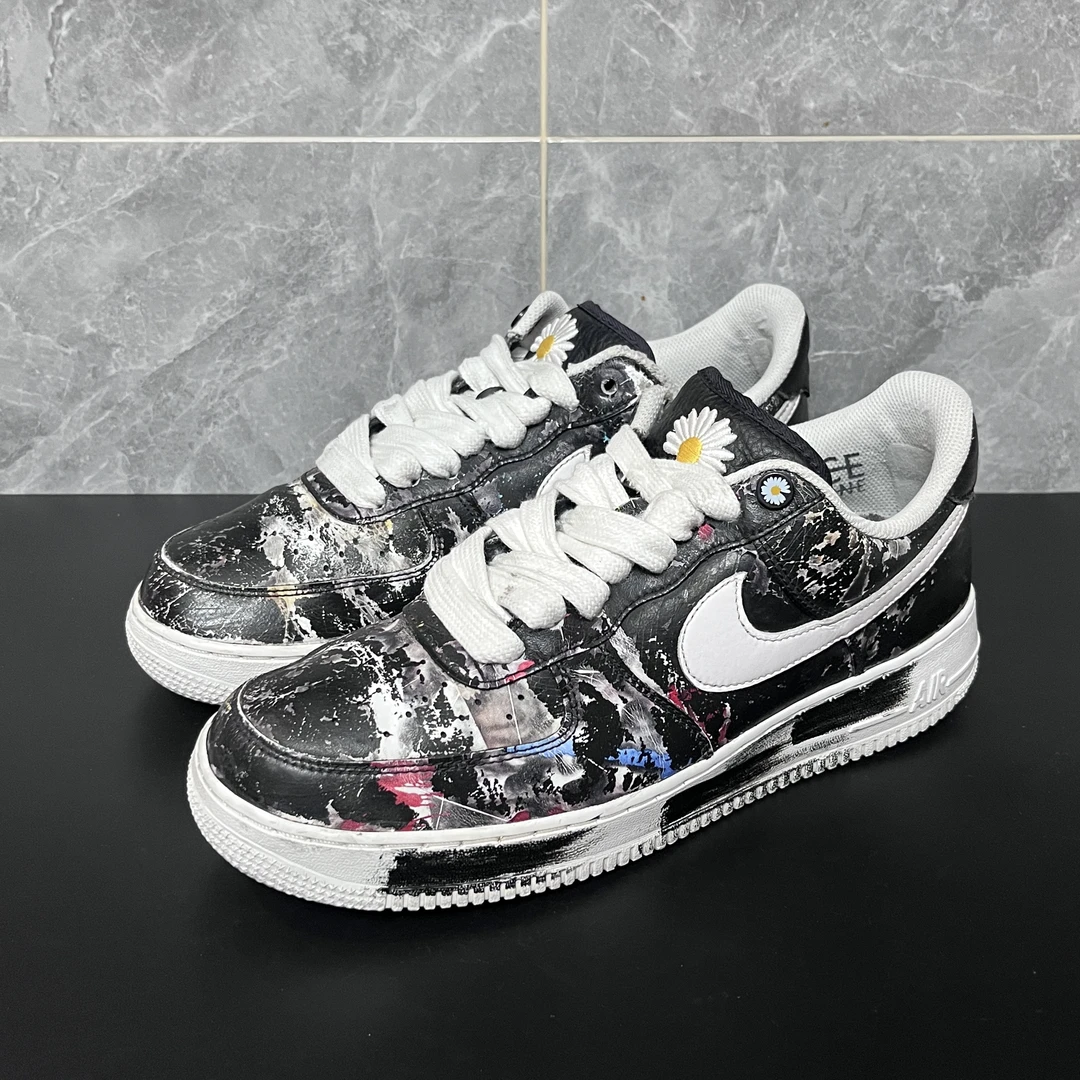 90新 NIKE/耐克 45码af1权志龙原盒橙色还行球鞋