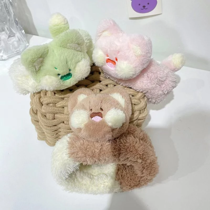 可爱嘟嘟猫毛绒束发带洗脸防滑敷面膜专用束发带