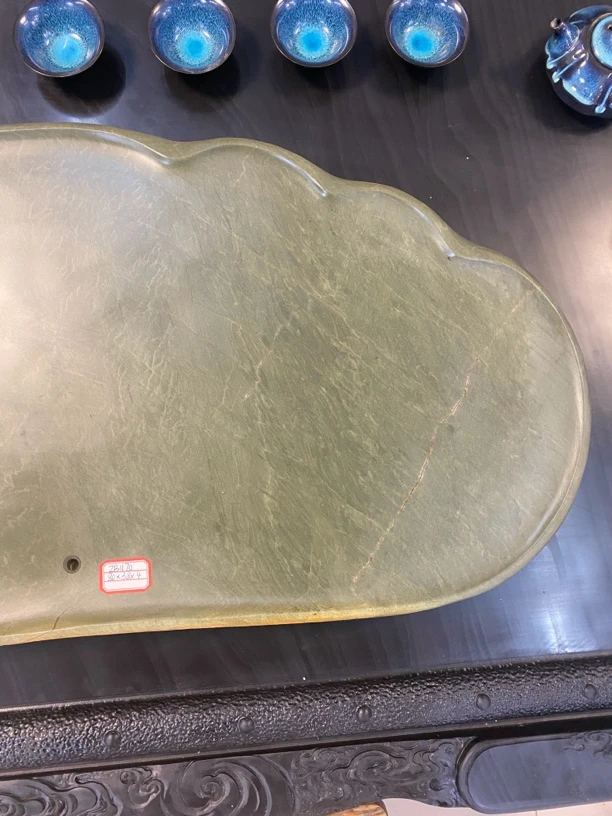 端砚手工雕刻茶盘