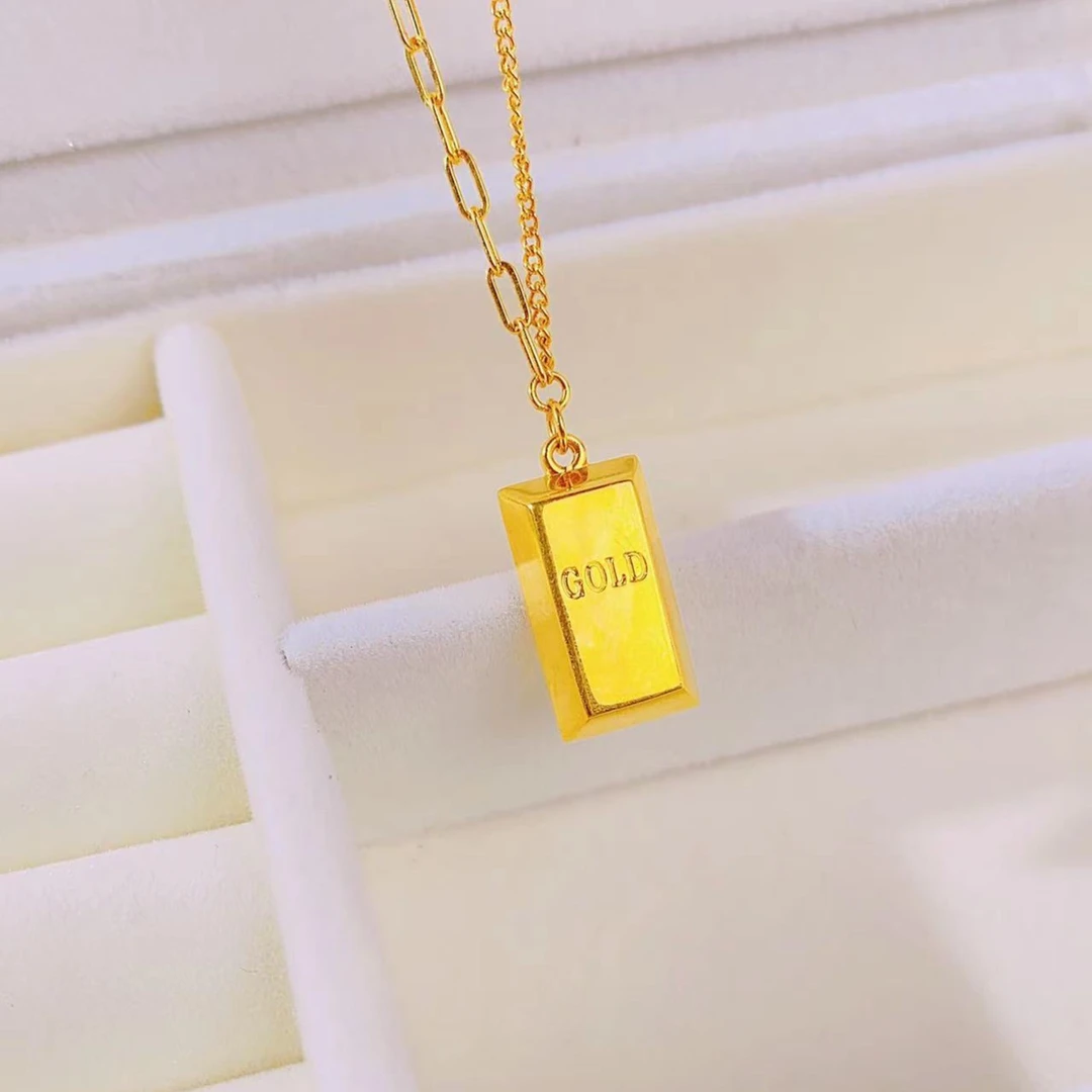 Chow Tai Seng/周大生足金小金砖暴富套链项链锁骨链计价首饰