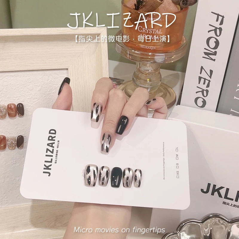 JKLIZARD【虎斑】轻奢手绘纯手工穿戴甲