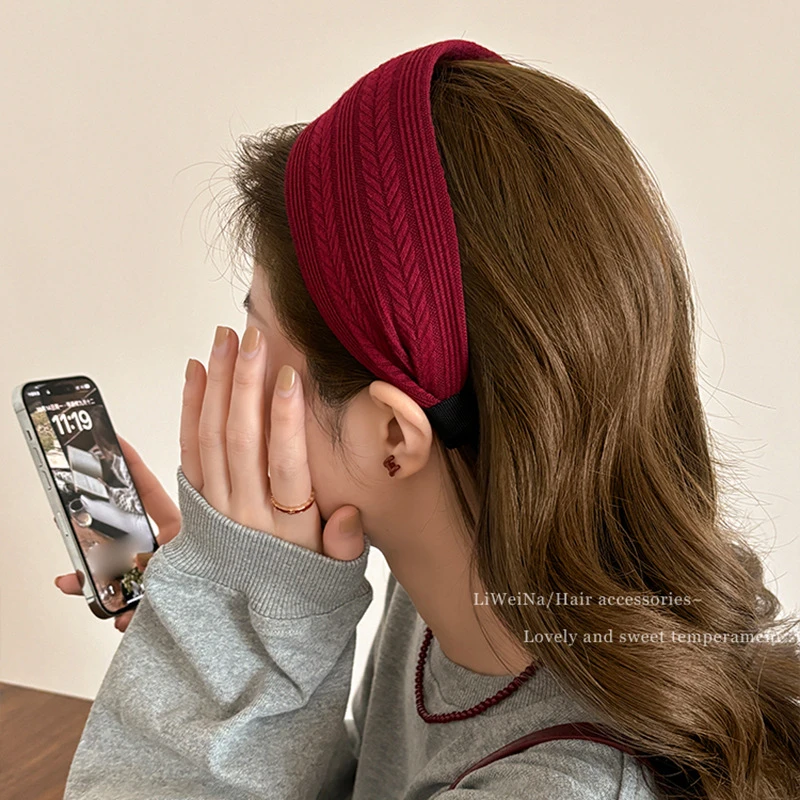 气质宽边发箍女复古高颅顶洗脸压发头箍高级防滑发卡发捆秋冬头饰