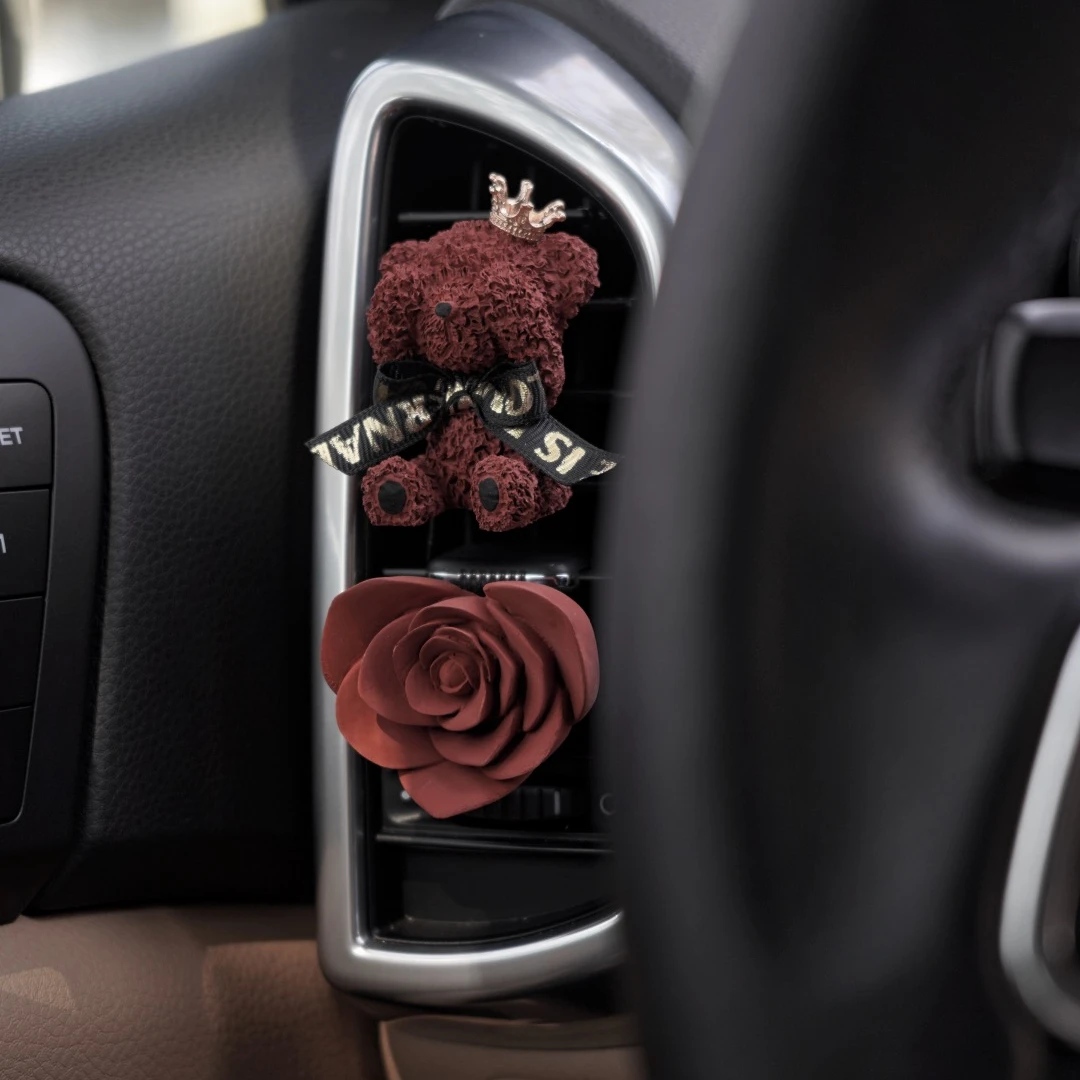 复古高级感汽车空调出风口香水车用香氛淡香车内饰品摆件车载香薰