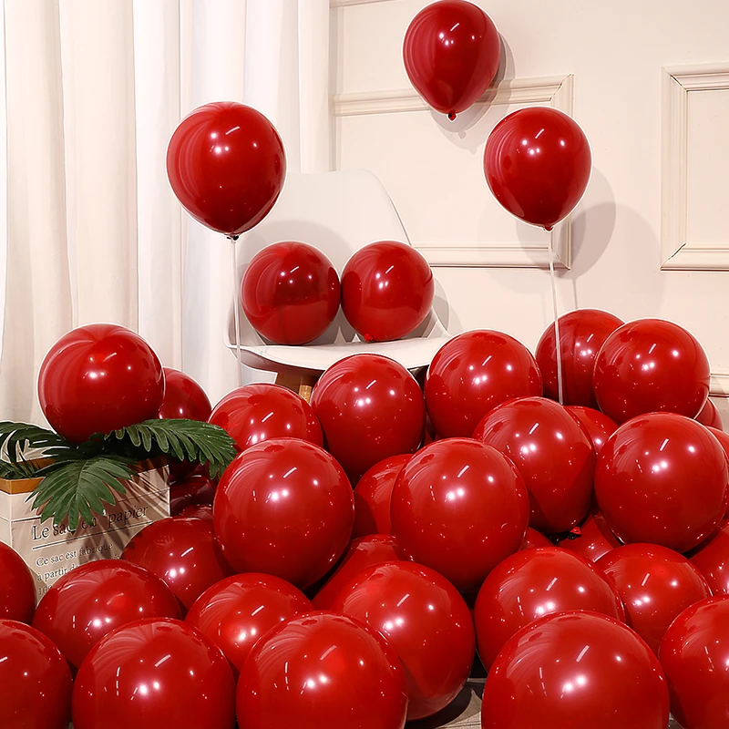 结订婚礼气球生日红色气球商场开业周岁生日氛围场景婚房气球道具