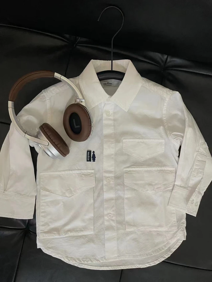 「LIUYI」2024秋冬新款亲子装大码宽松NA贴布绣长袖衬衫  2153