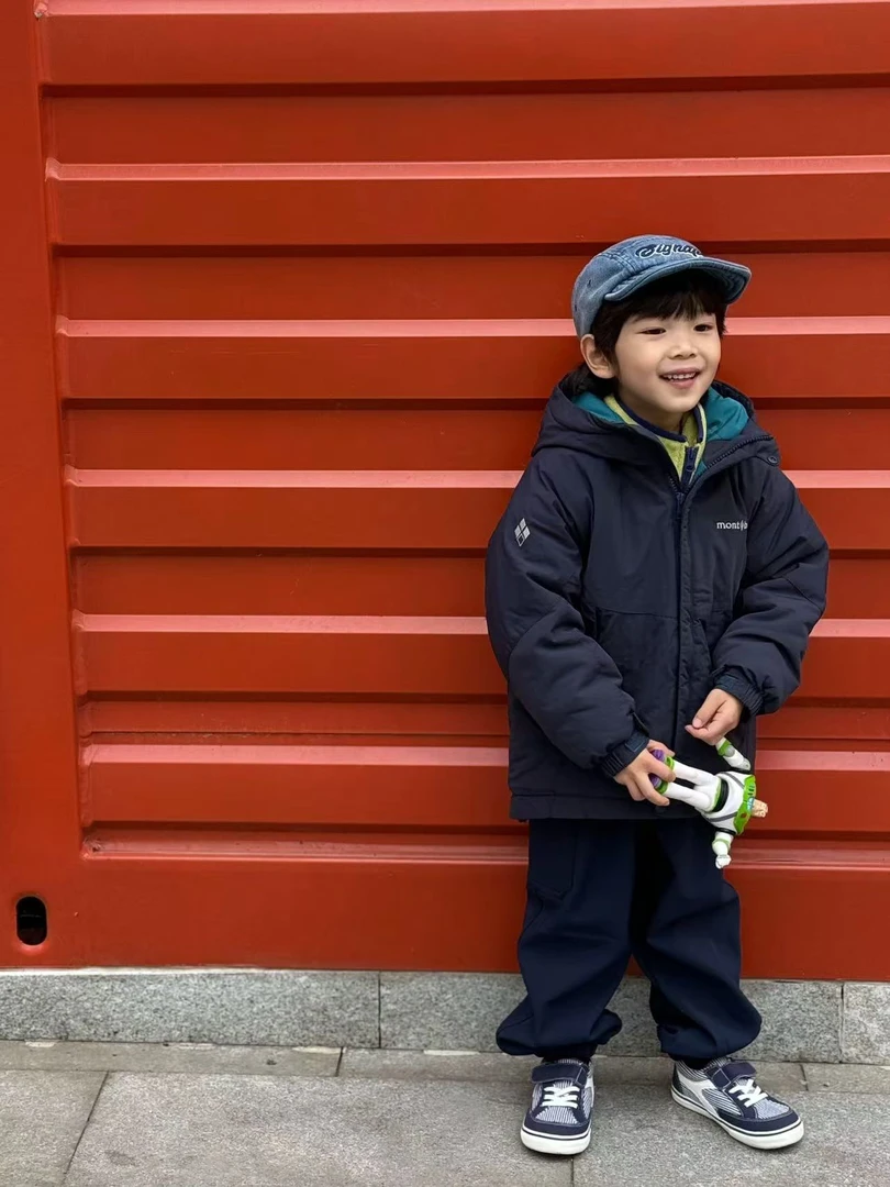 「LIUYI」冬季新款MONT儿童棉服百搭保暖防水防风连帽棉外套  2344