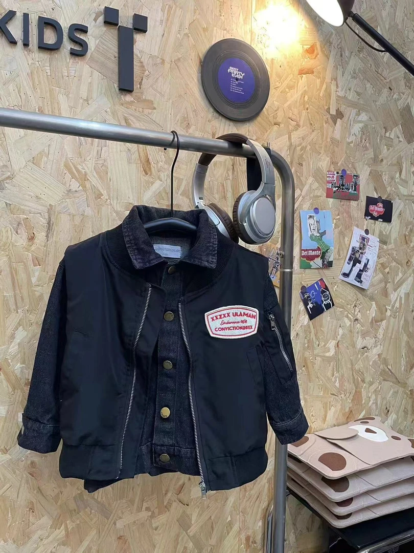 「LIUYI」韩国2024新款男女童洋气时髦复古马甲牛仔两件套  2199